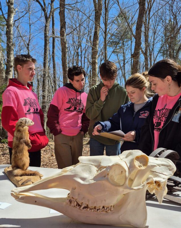 Student participants of Envirothon doing field studies