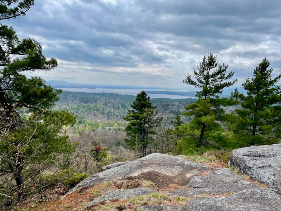 View of Lake Champlain from Coon Mountain summit