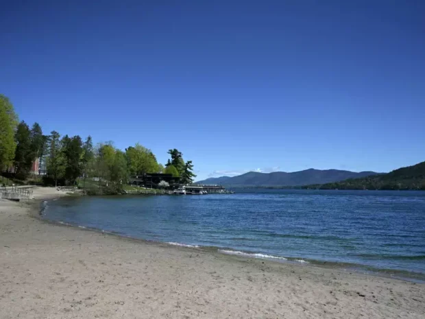 The waters of Lake George are seen from Shepard’s Park Beach on Wednesday in Lake George.