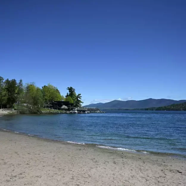 The waters of Lake George are seen from Shepard’s Park Beach on Wednesday in Lake George.