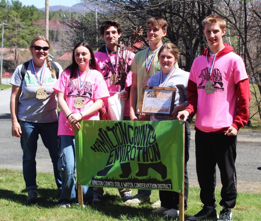 Six student winners of Envirothon in Hamilton County.