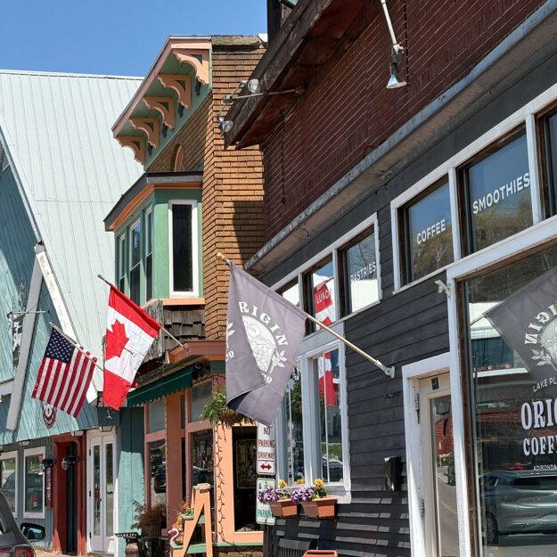 canadian flag on main street