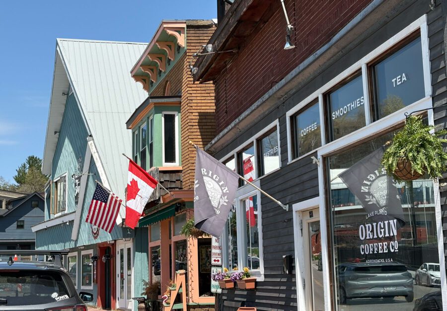 canadian flag on main street