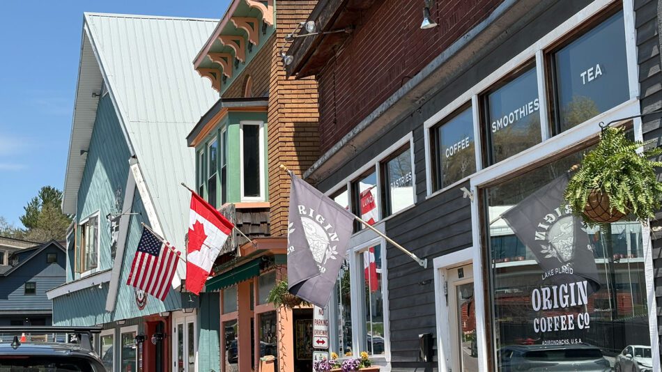 canadian flag on main street
