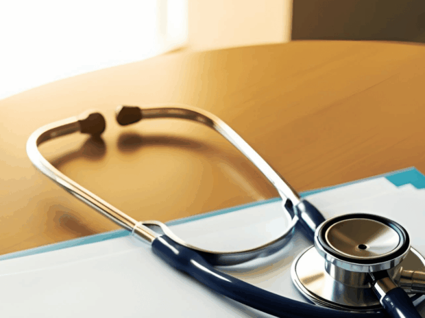 stethoscope on a pile of papers