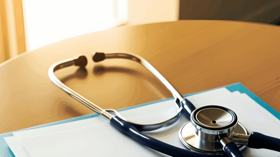 stethoscope on a pile of papers