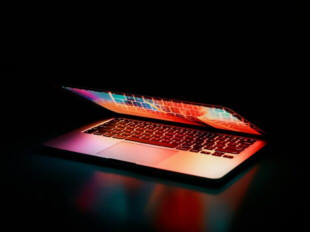 image of a laptop closing
