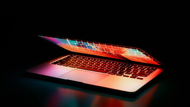 image of a laptop closing