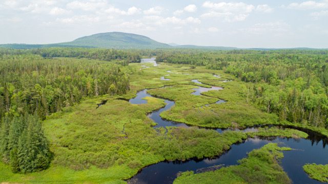 paddling route from the air
