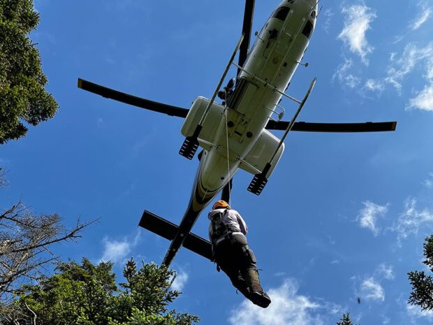 helicopter rescue on Hurricane Mountain