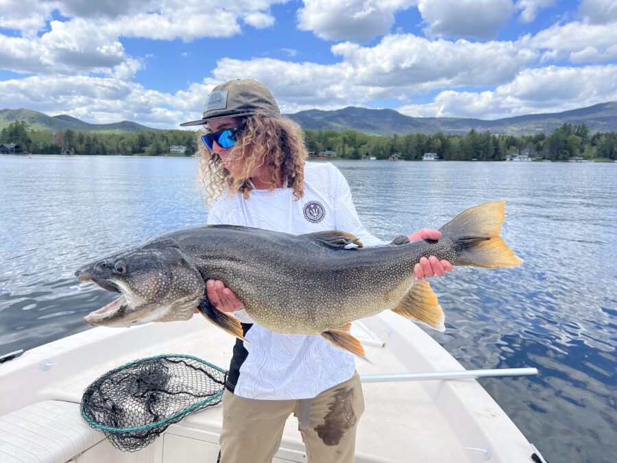 zac horrocks with lake trout