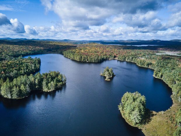 aerial shot of the whitney estate