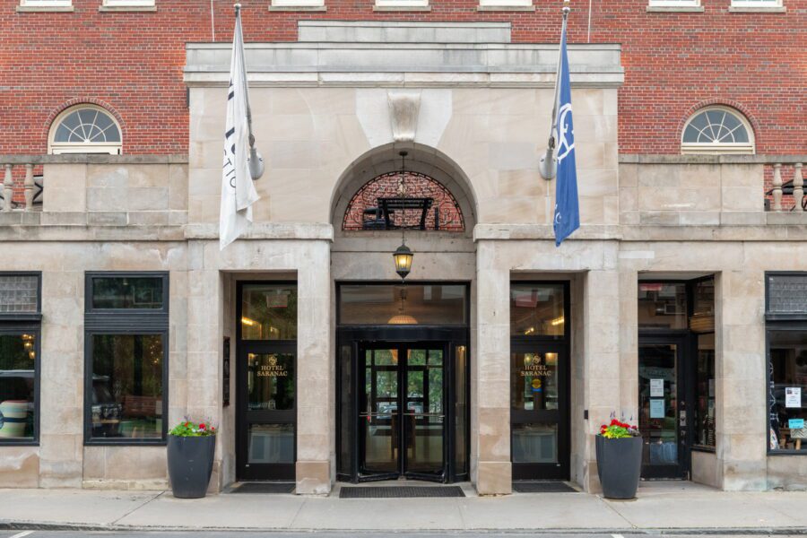 Entrance of Hotel Saranac 