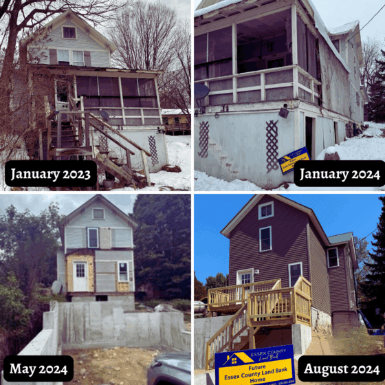 a collage of zombie houses