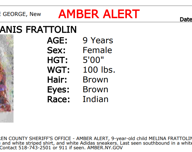 amber alert for girl who went missing from lake george on July 20