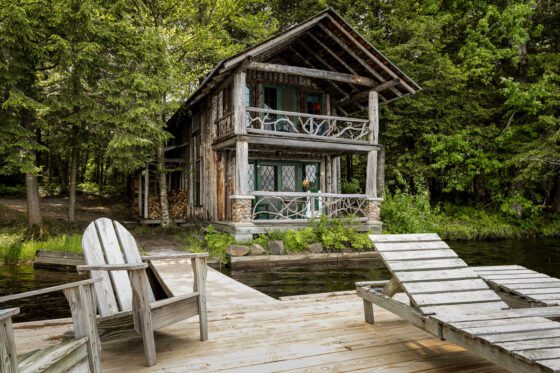“Whipsaw” cottage at the Waldheim, originally a boat house and guide quarters
