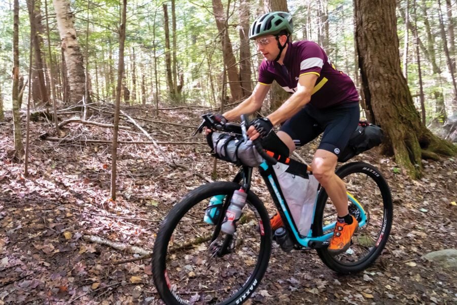 Zach Verhey of Wallkill on his way to win the 2019 edition of The Adirondack Trail Ride in a record of three days, 12 hours and 43 minutes.