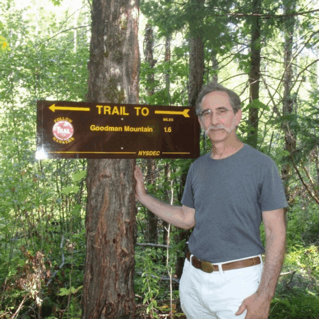 David Goodman at the Goodman Mountain trailhead. Photo by Phil Brown