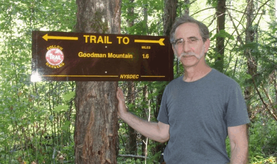 David Goodman at the Goodman Mountain trailhead. Photo by Phil Brown