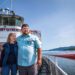 Luke Dow with his mother Patricia in Lake George NY at their Lake George Steamboat Company, a generational family business. photo by Nancie Battaglia