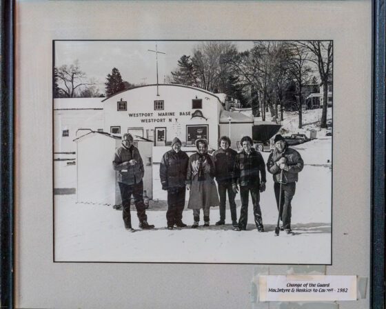 Photo of a historic photo where the Carroll family gathered at the Portside in Westport NY, a bar/dining/entertainment establishment for 3 generations. ID available from the Carroll family.