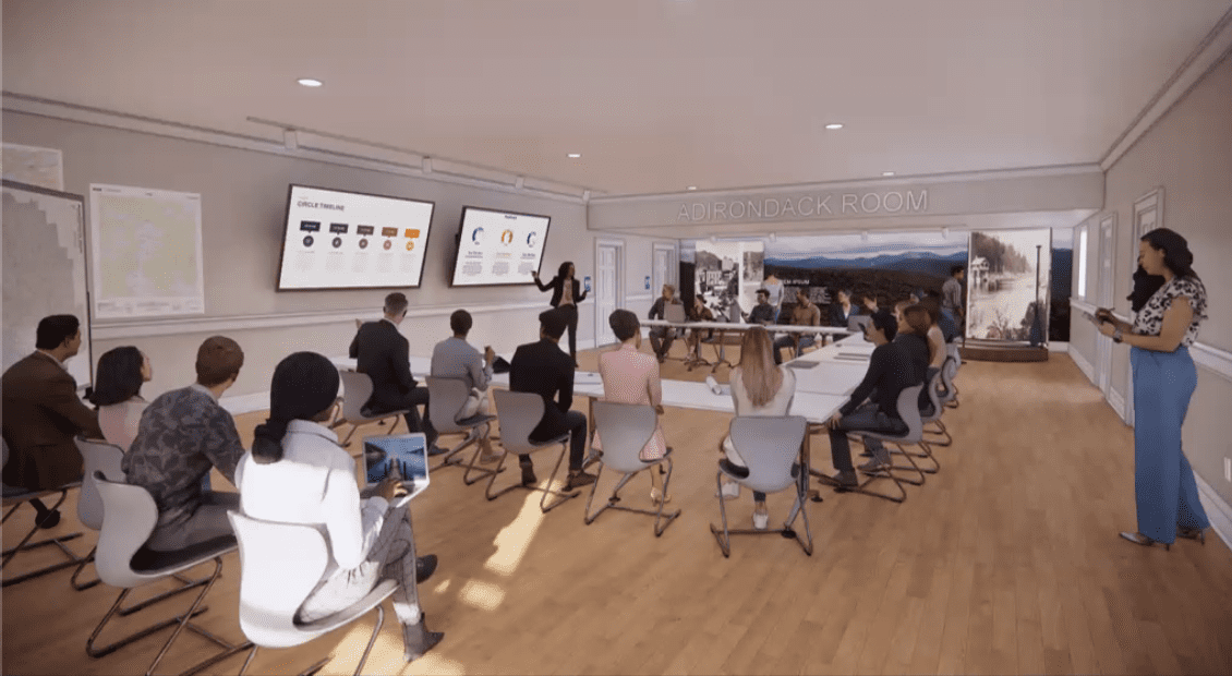 rendering of a conference room