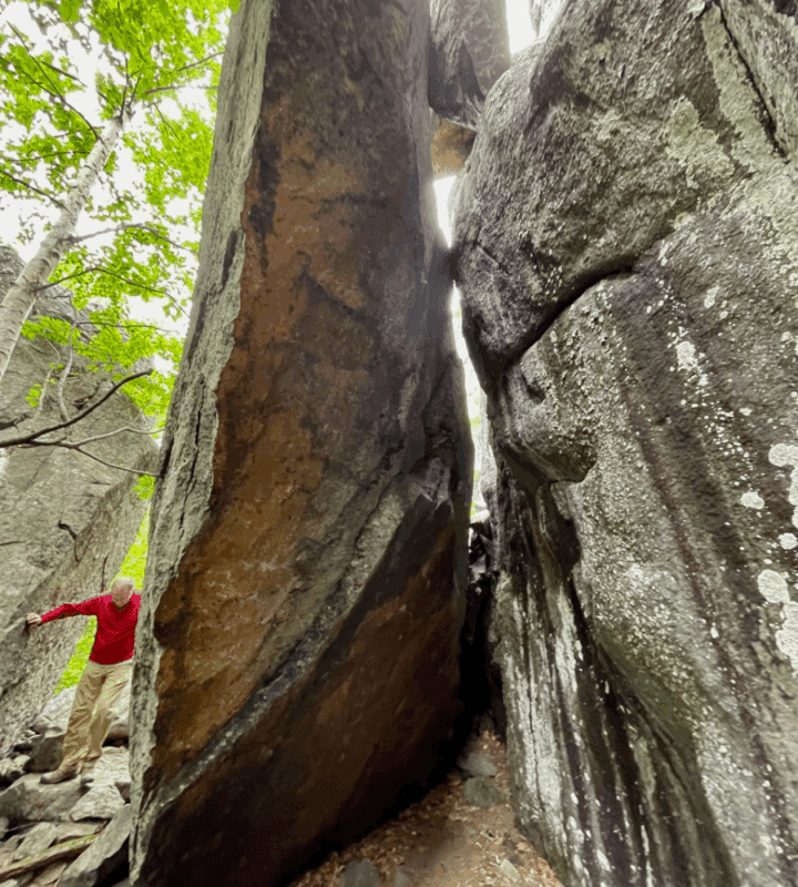 The boulder field on NewVida’s Red Trail. Photo by Tim Rowland