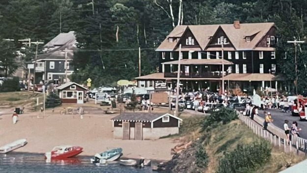 adirondack hotel in a vintage photo